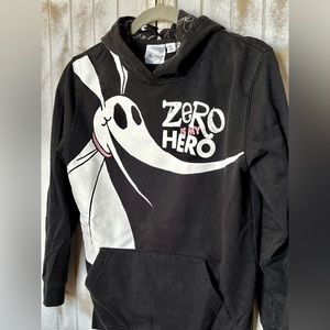 Disneyland Nightmare Before Christmas Zero Black Hooded Sweatshirt Kids SZ XL